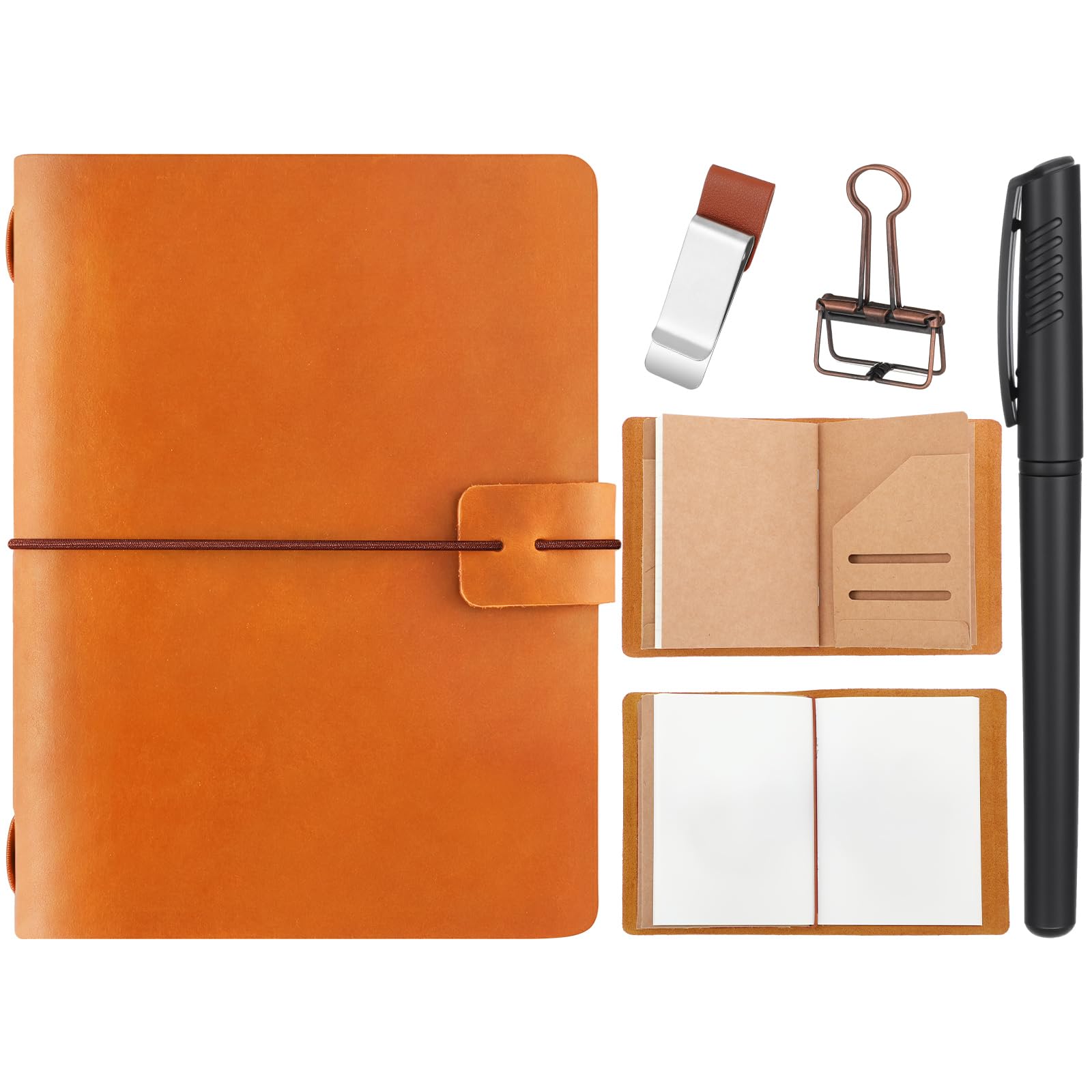 Refillable Leather Travel Journal, Passport Size — gift idea