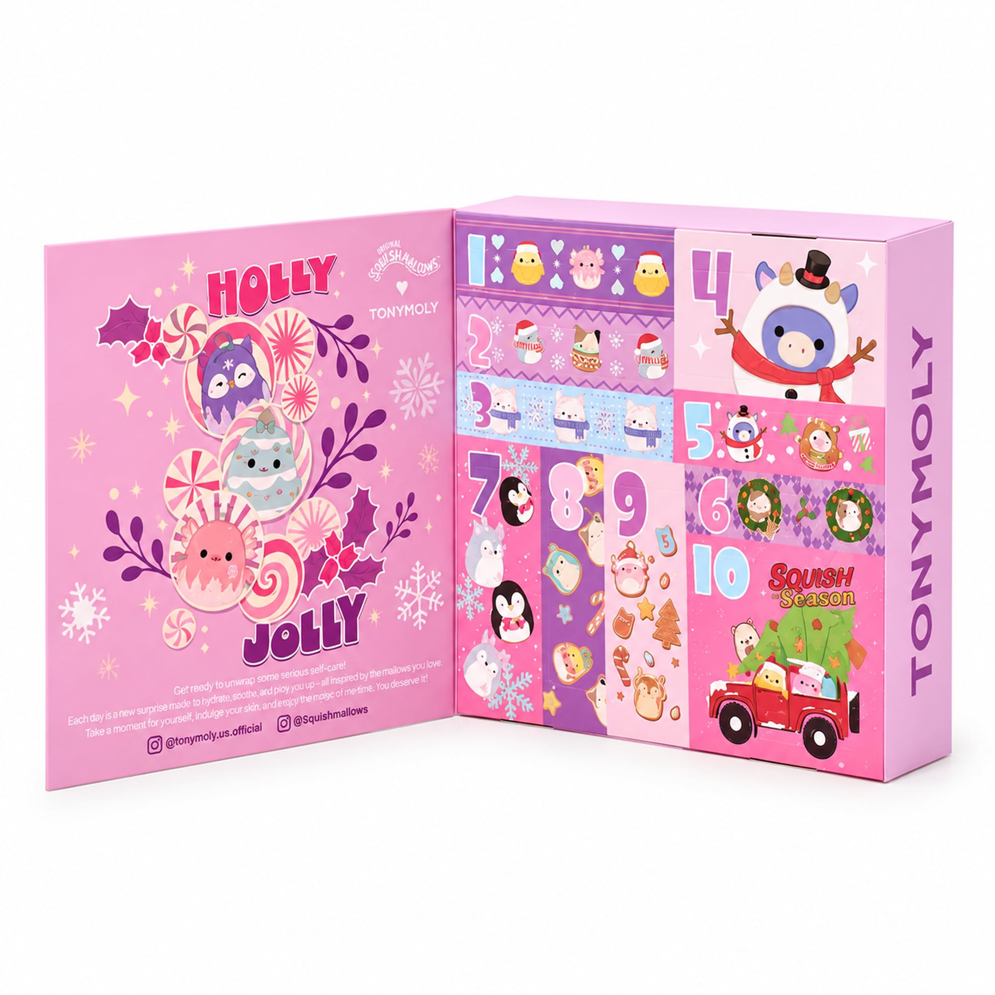 TONYMOLY x Squishmallows 10-Day K-Beauty Skincare Advent Calendar