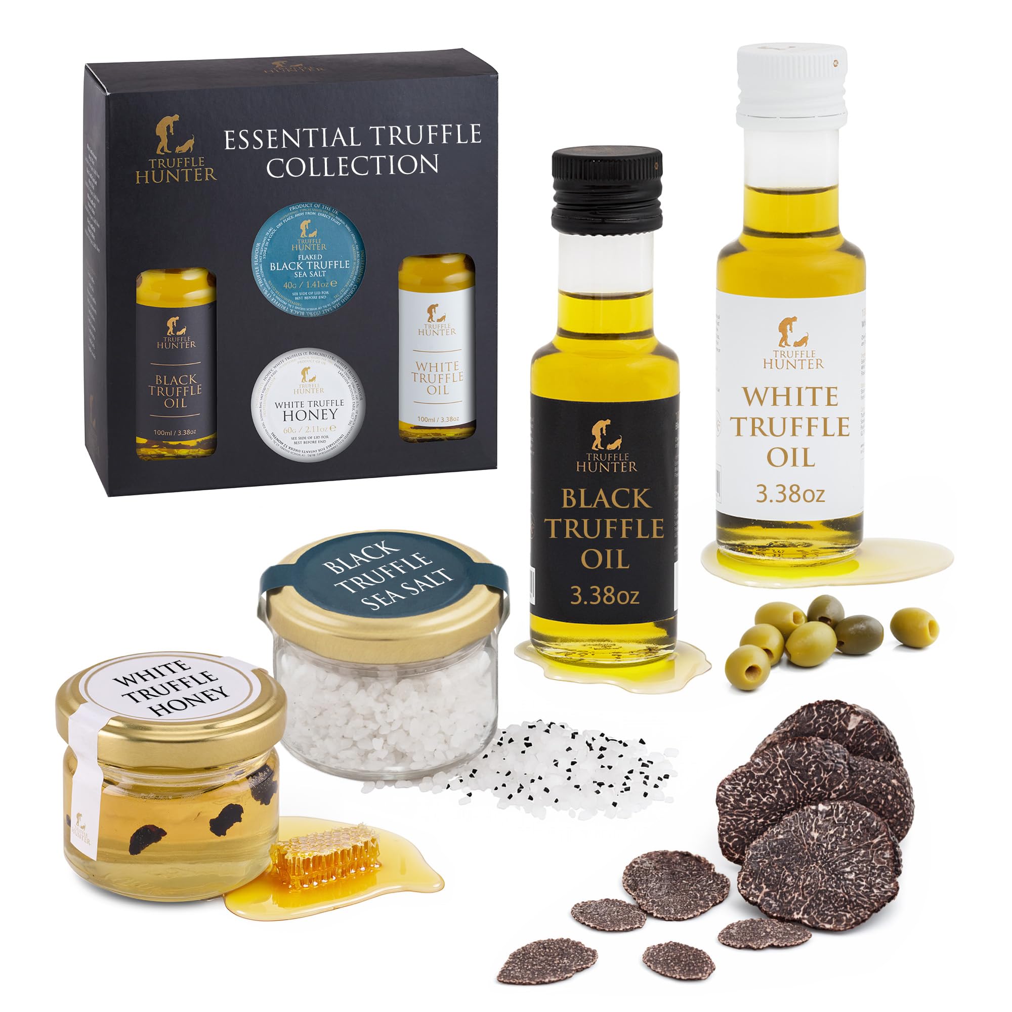 TruffleHunter Essential Truffle Gift Set: Oils, Salt and Honey