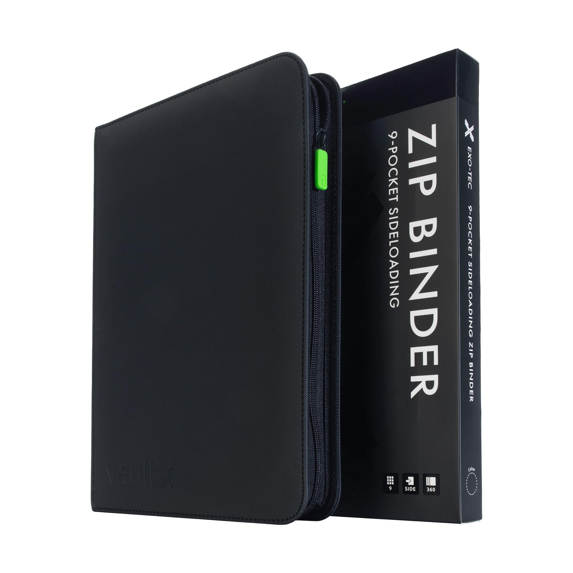 Vault X 9-Pocket Zip Trading Card Binder, 360 Cards (Black) — funny and quirky gift
