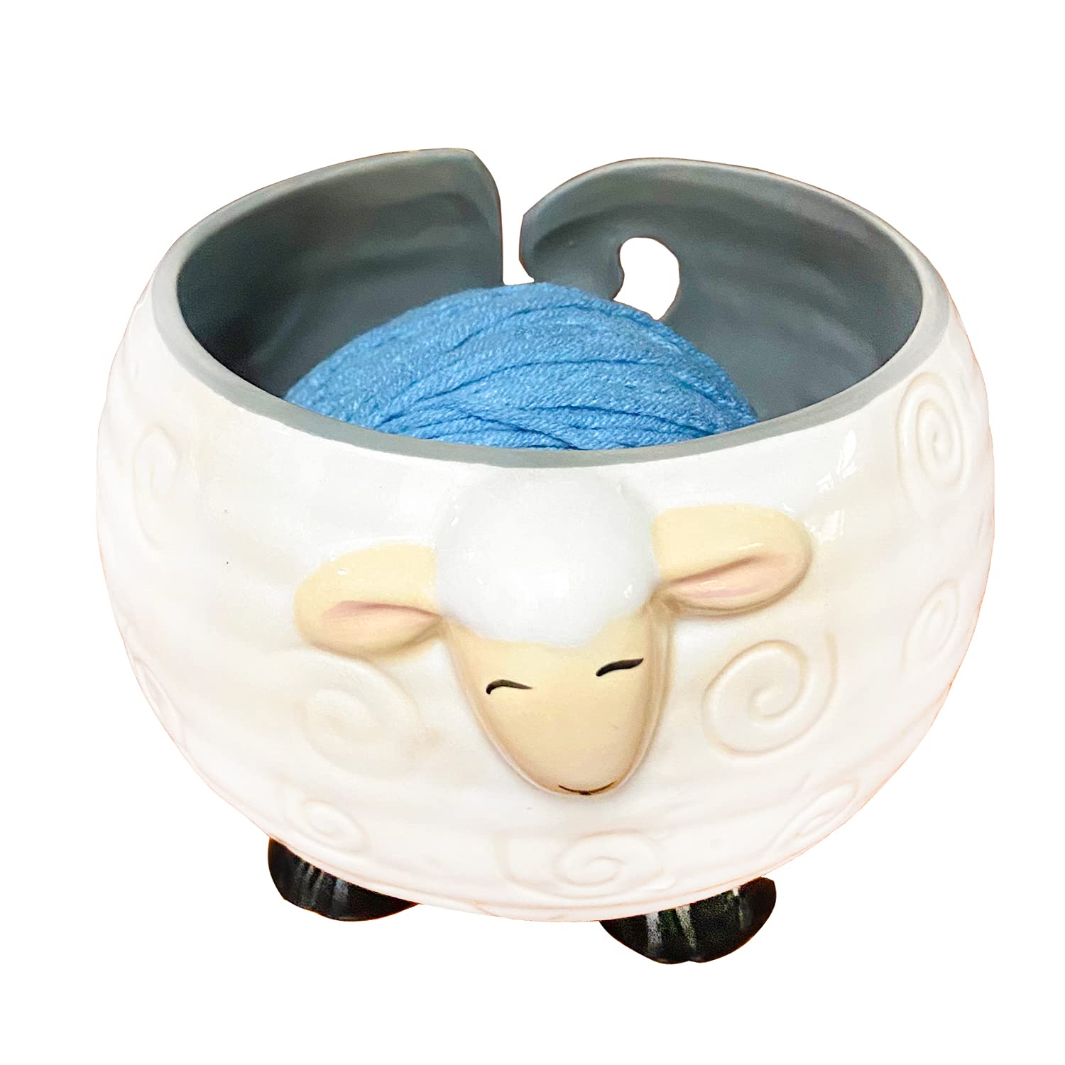 Weabetfu Ceramic Sheep Yarn Bowl — gift idea
