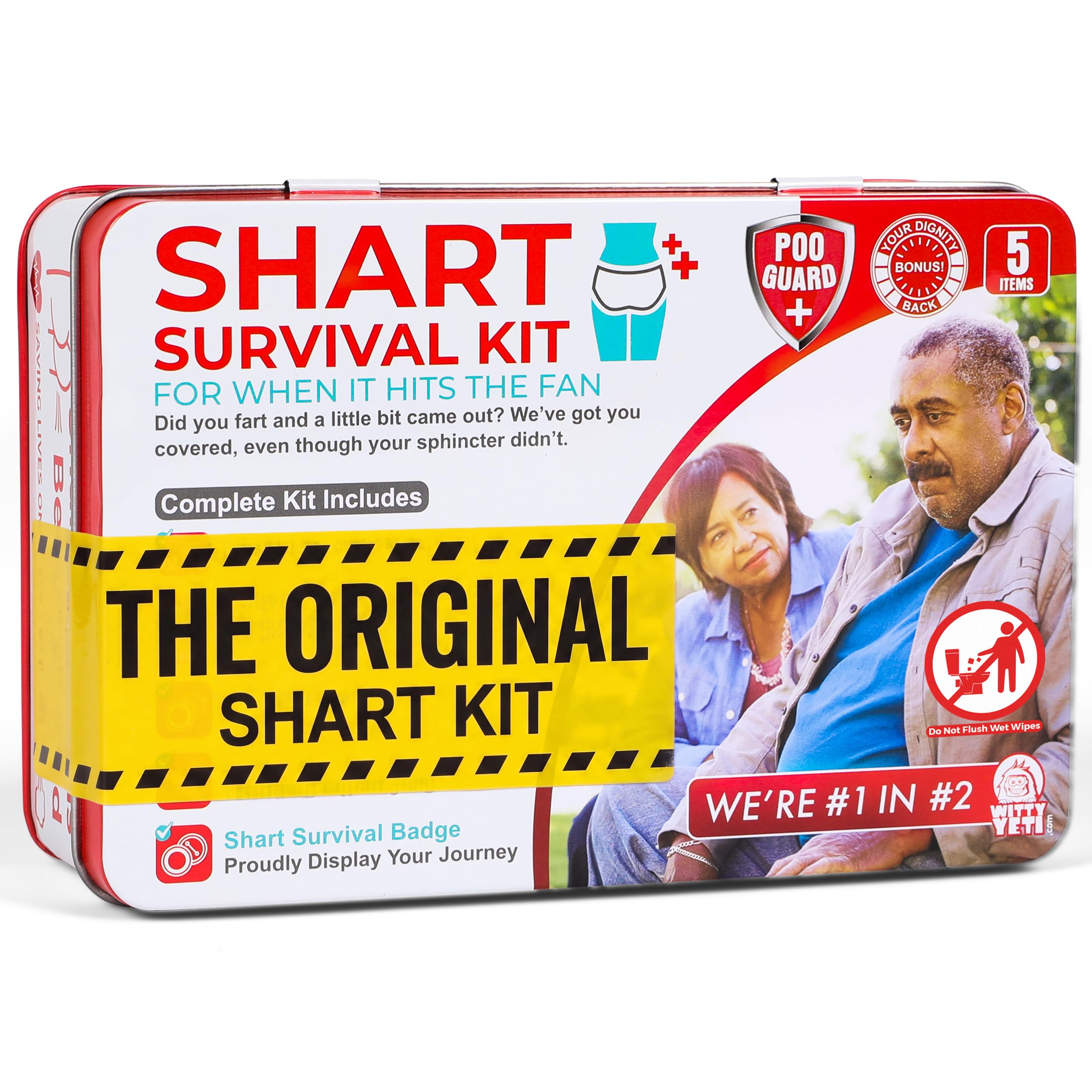 Witty Yeti Funny Shart Survival Kit Ultimate Poop Prank Gag Gift Set — funny and quirky gift
