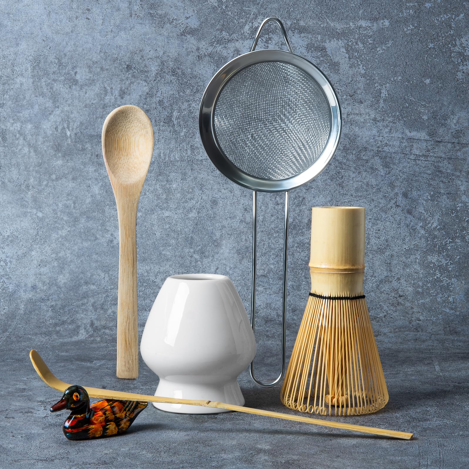 YIBO Matcha Whisk Set with Ceramic Whisk Holder — gift idea