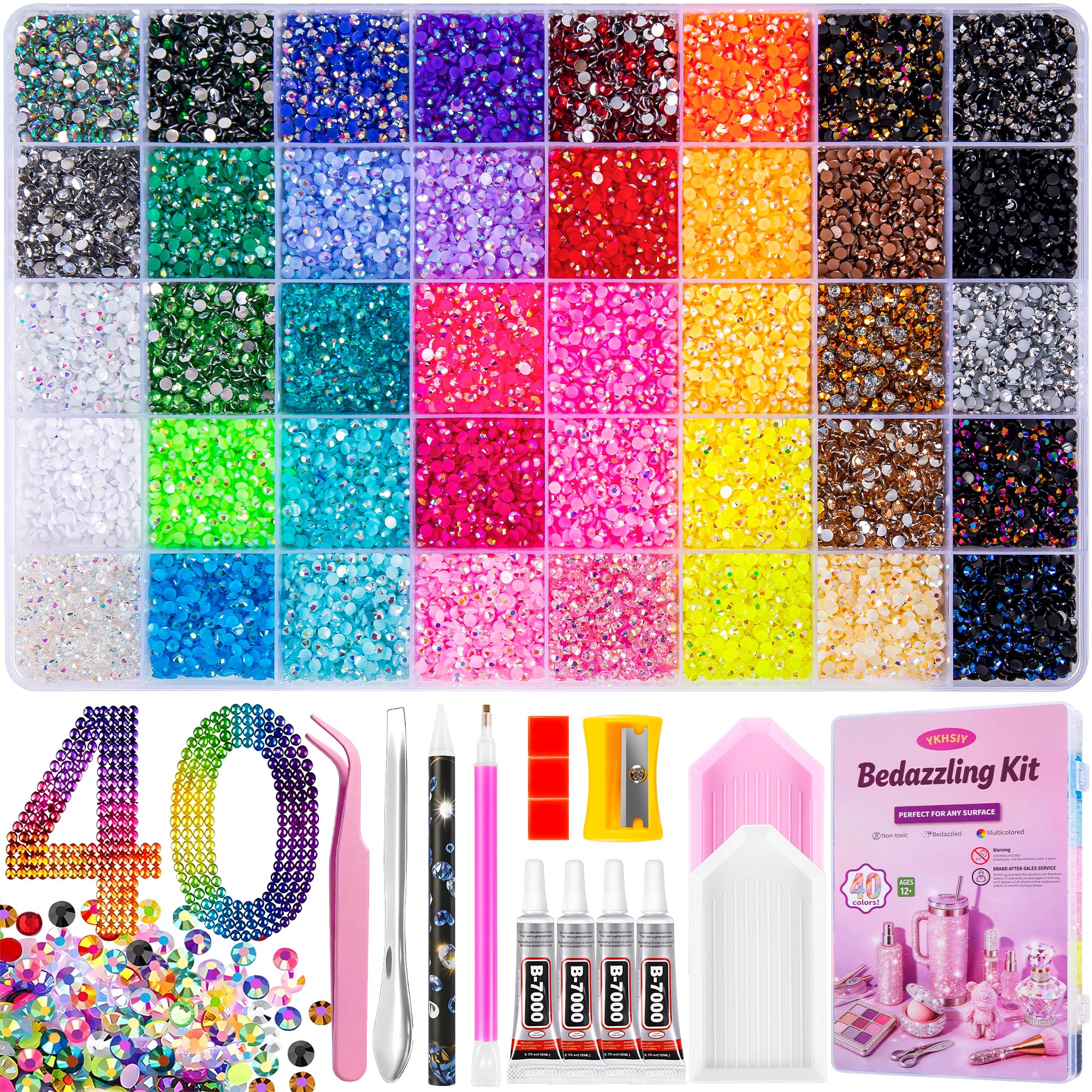 YKHSIY Bedazzling Kit, 40,000 Resin Rhinestones — gift idea