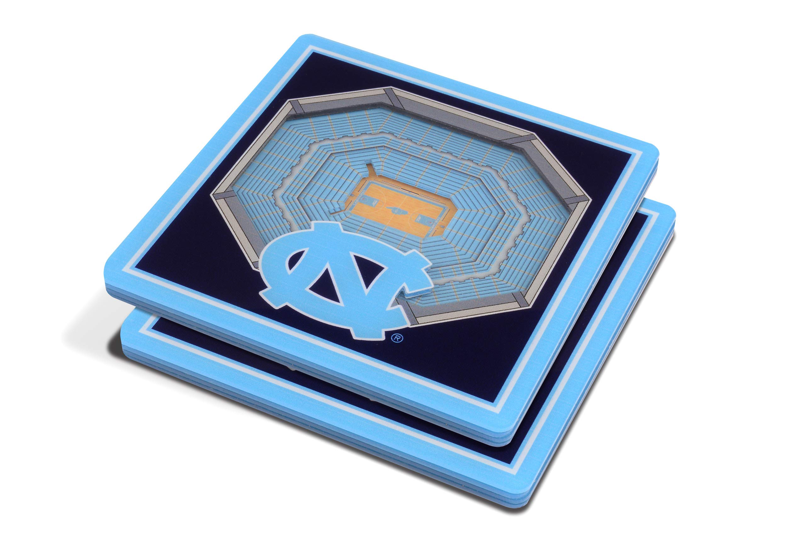 YouTheFan UNC Tar Heels 3D Stadium Coasters, Set of 12 — gift idea