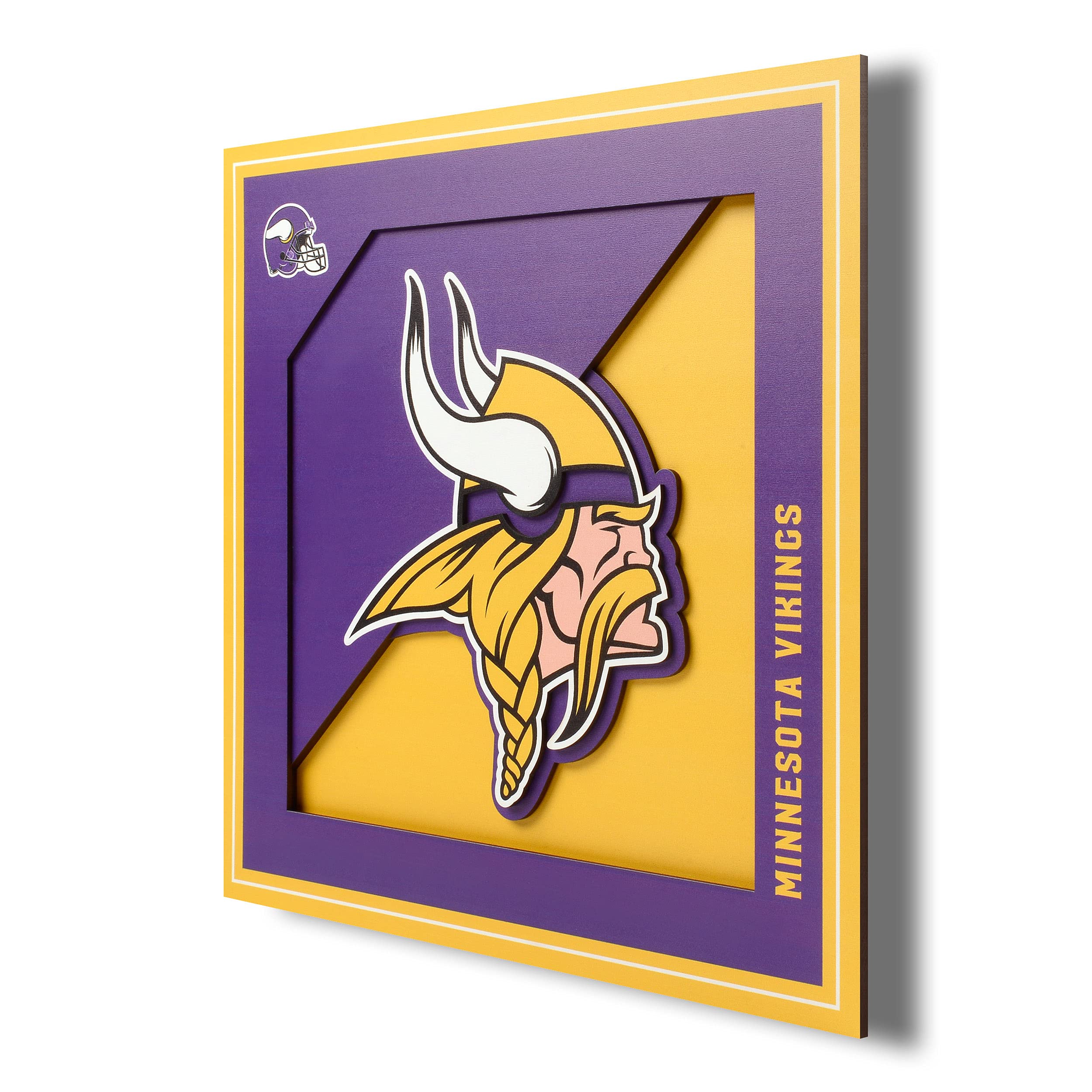 YouTheFan Minnesota Vikings 3D Logo Wall Art — gift idea