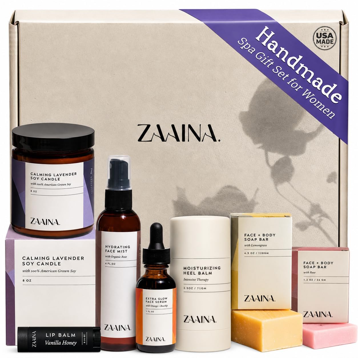 ZAAINA Spa Gift Set for Her, Bath and Skincare Kit — gift idea