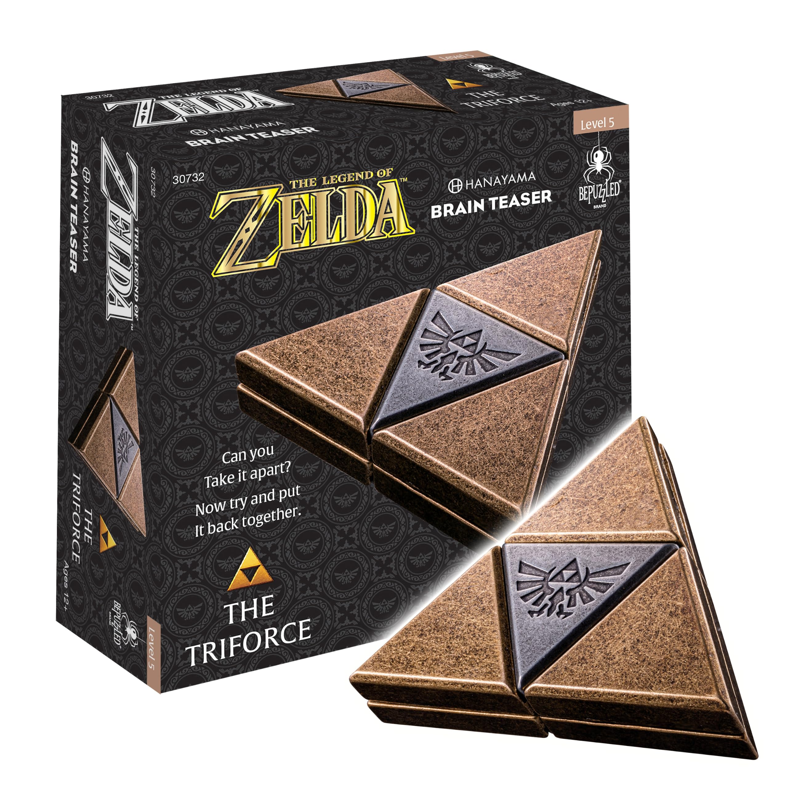 Legend of Zelda Triforce Hanayama Metal Brain Teaser, Level 5, Ages 12+ — funny and quirky gift