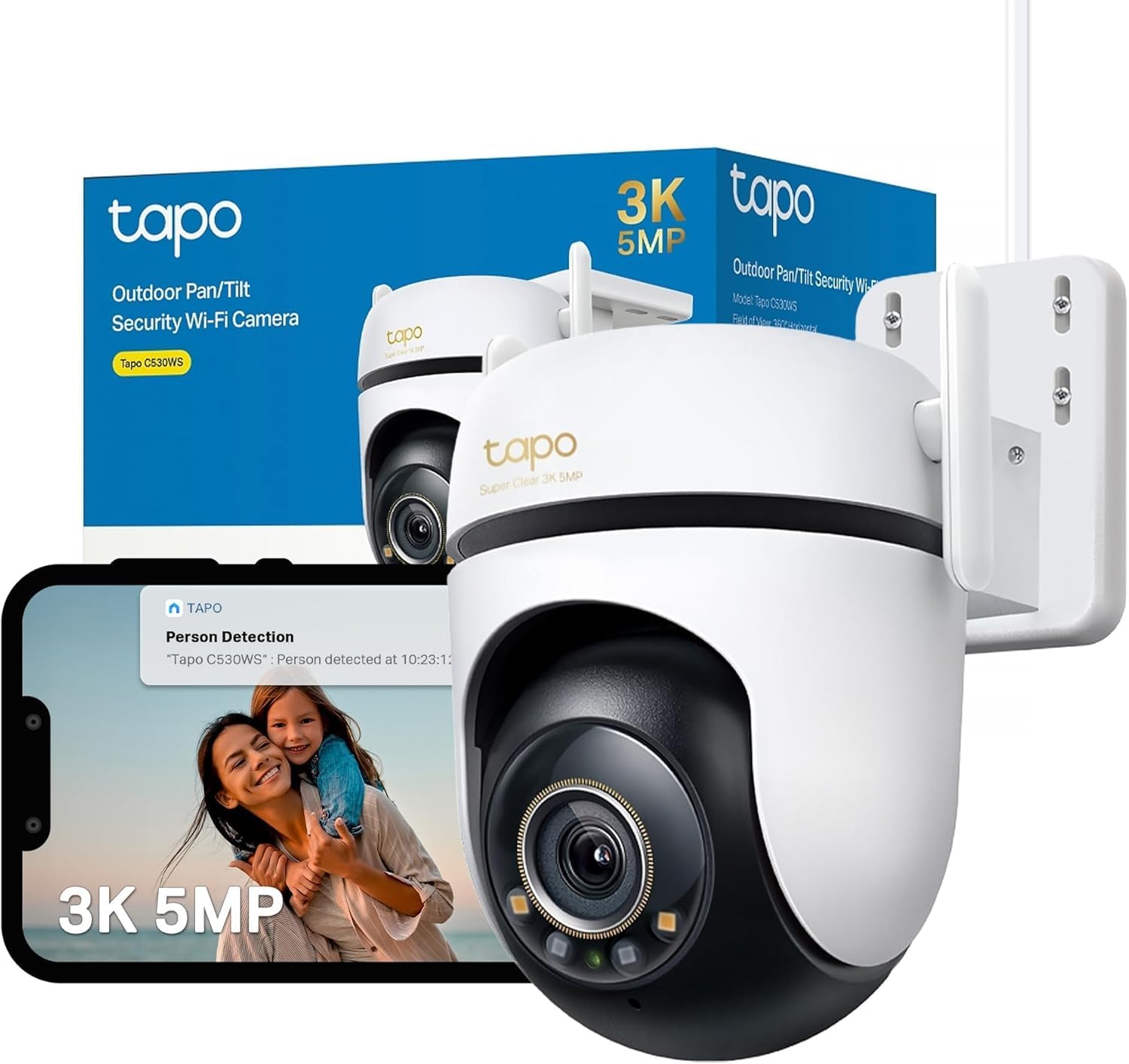 La caméra extérieure Tapo C530WS 360° avec vision nocturne couleur — idée cadeau original