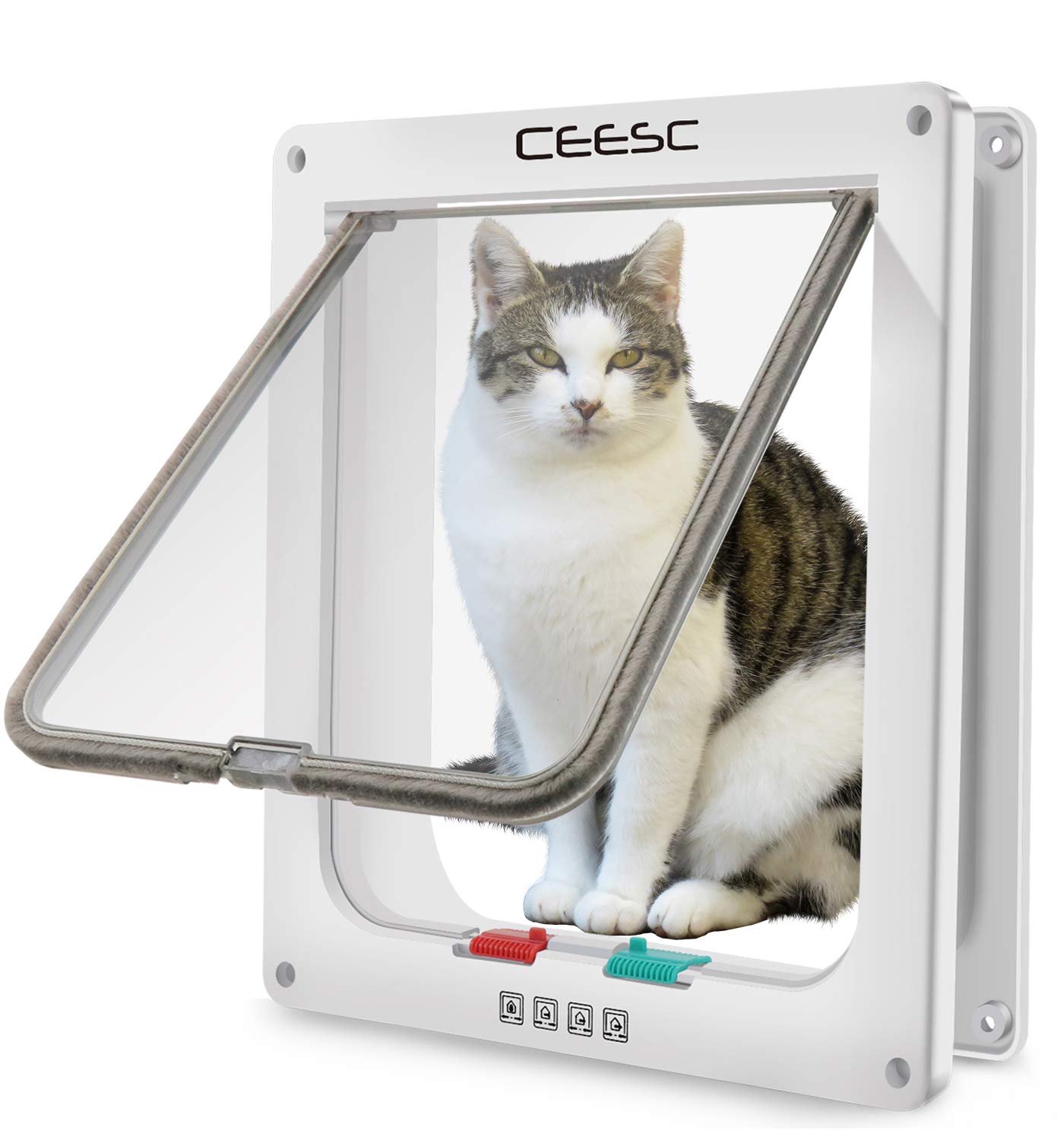 CEESC 4-Way Locking Cat Door — original gift idea