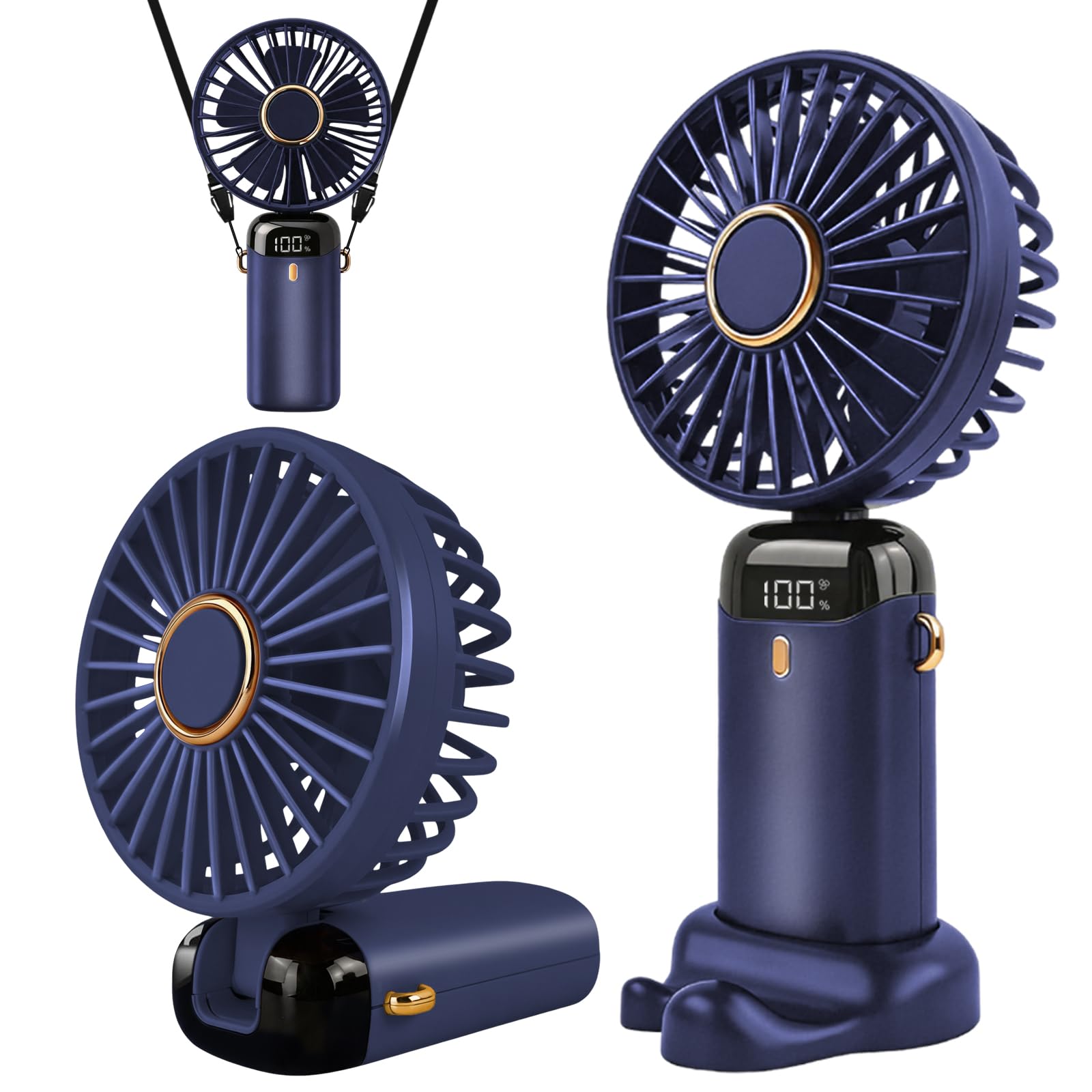 Mini ventilateur rechargeable USB avec écran LED — idée cadeau original