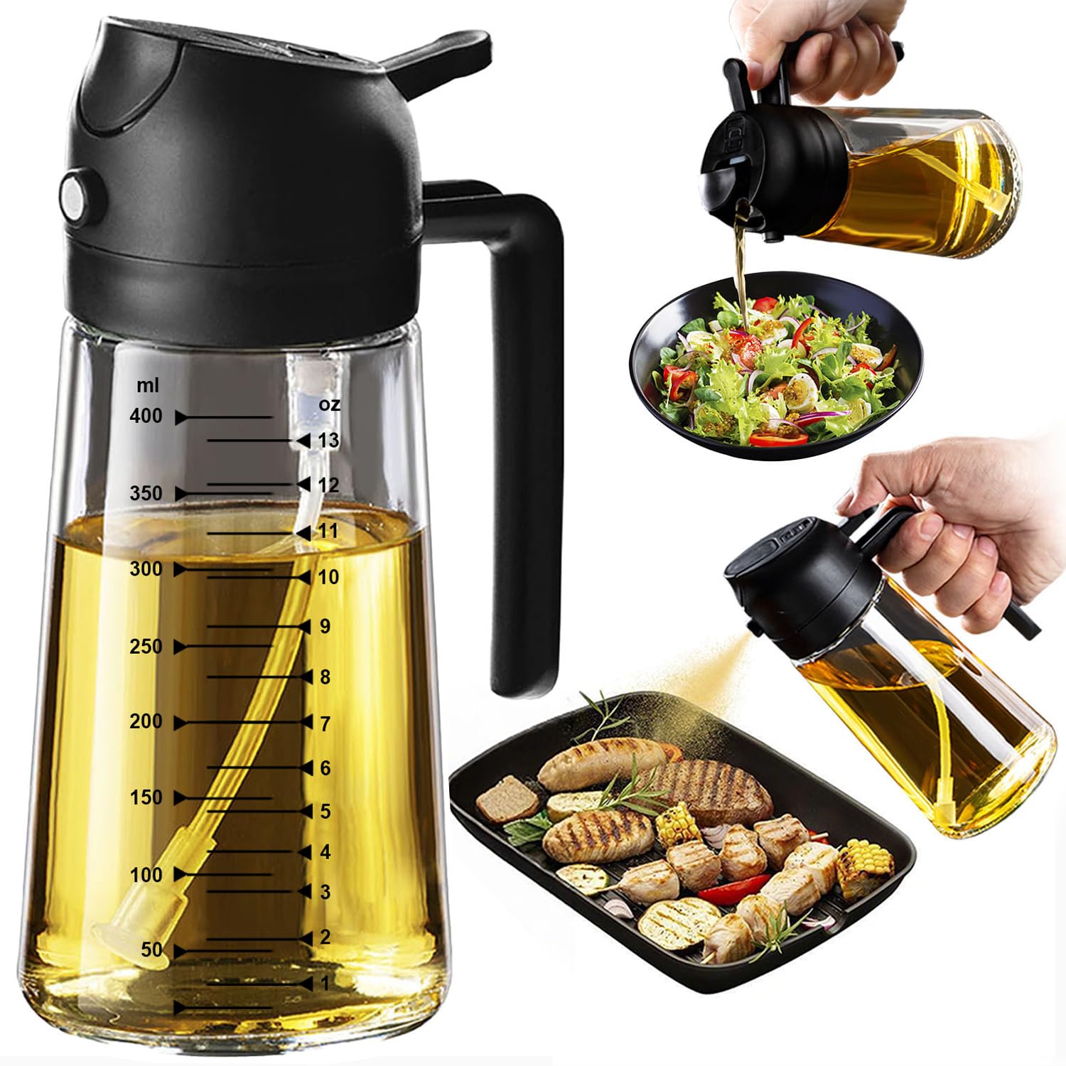 Spray huile cuisine 2-en-1 pour air fryer — idée cadeau original