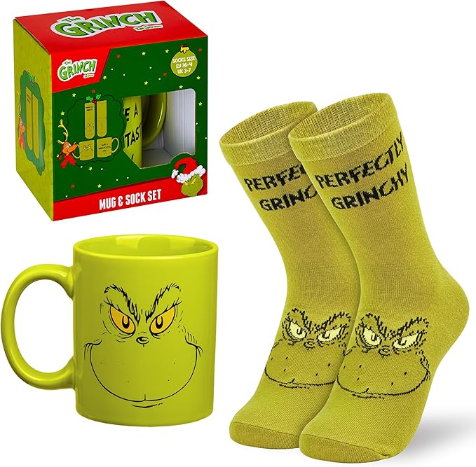 The Grinch Mug & Socks Gift Set — original gift idea