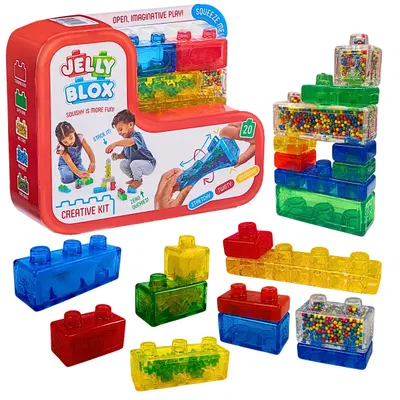 Jelly Blox Creative Kit, 20 Squishy Blocks — gift idea