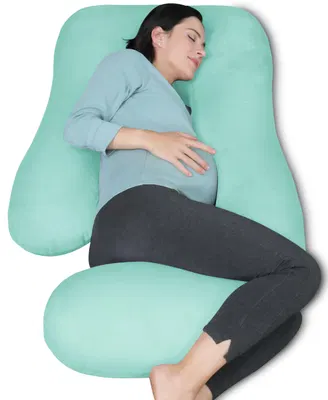 MOON PARK U-Shaped Pregnancy Pillow, 57 Inch (Turquoise)
