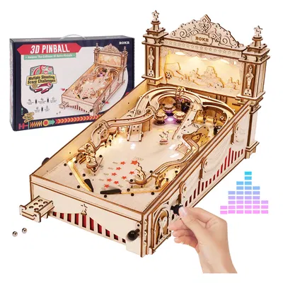 ROKR Wooden Circus Tabletop Pinball Machine — gift idea